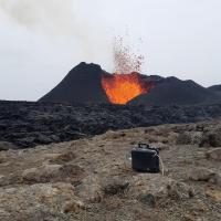 Panoramica dell'eruzione del Fagradalsfjall del 2021 (Credits: Melissa A. Pfeffer, IMO)